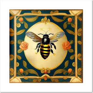 Vintage Bee Pattern Posters and Art